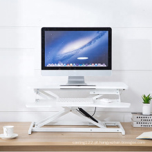 A madeira de atacado se encaixa no monitor duplo sit-stand desktop workstation em pé de stand up monitores conversor de mesa